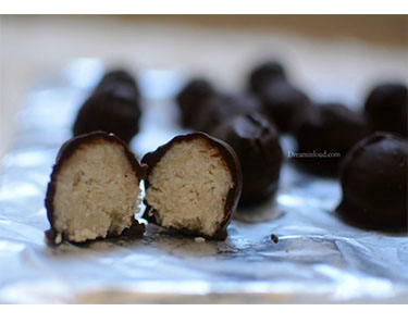 Trick or Treat: Dark Chocolate Coconut Truffles