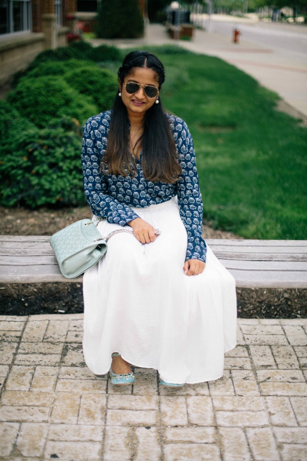 OWLsome Blouse and White Pleated Skirt - Dreaming Loud