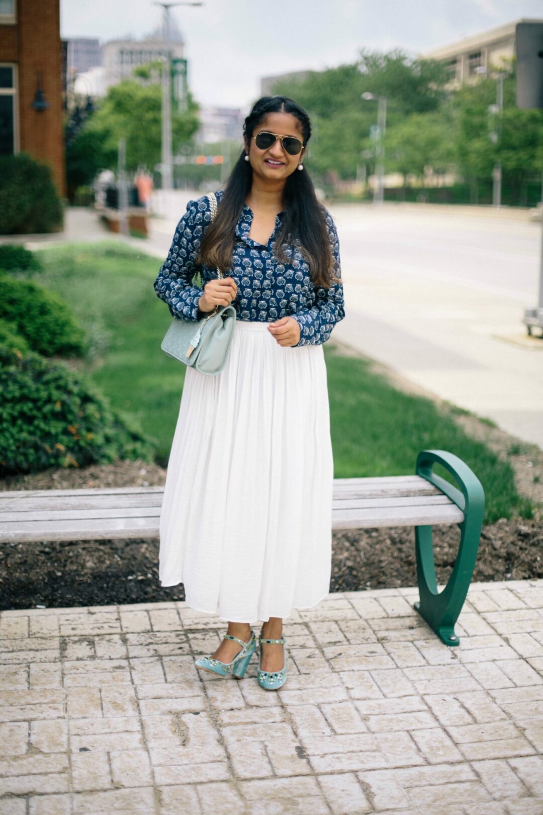 How to wear White Pleated Skirt- Dreaming Loud