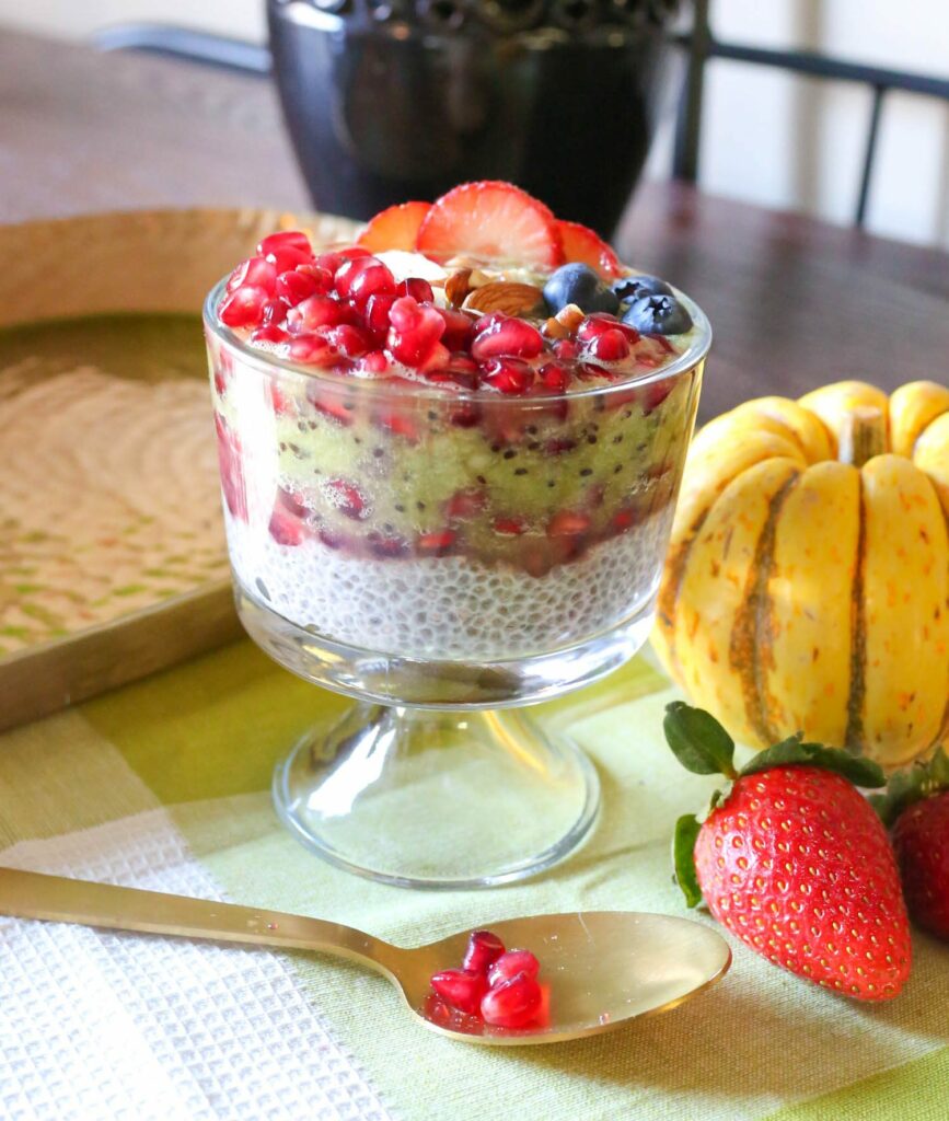 Lifestyle Blogger Suri of Dreaming Loud Sharing protein rich breakfast Chia Pudding Recipe