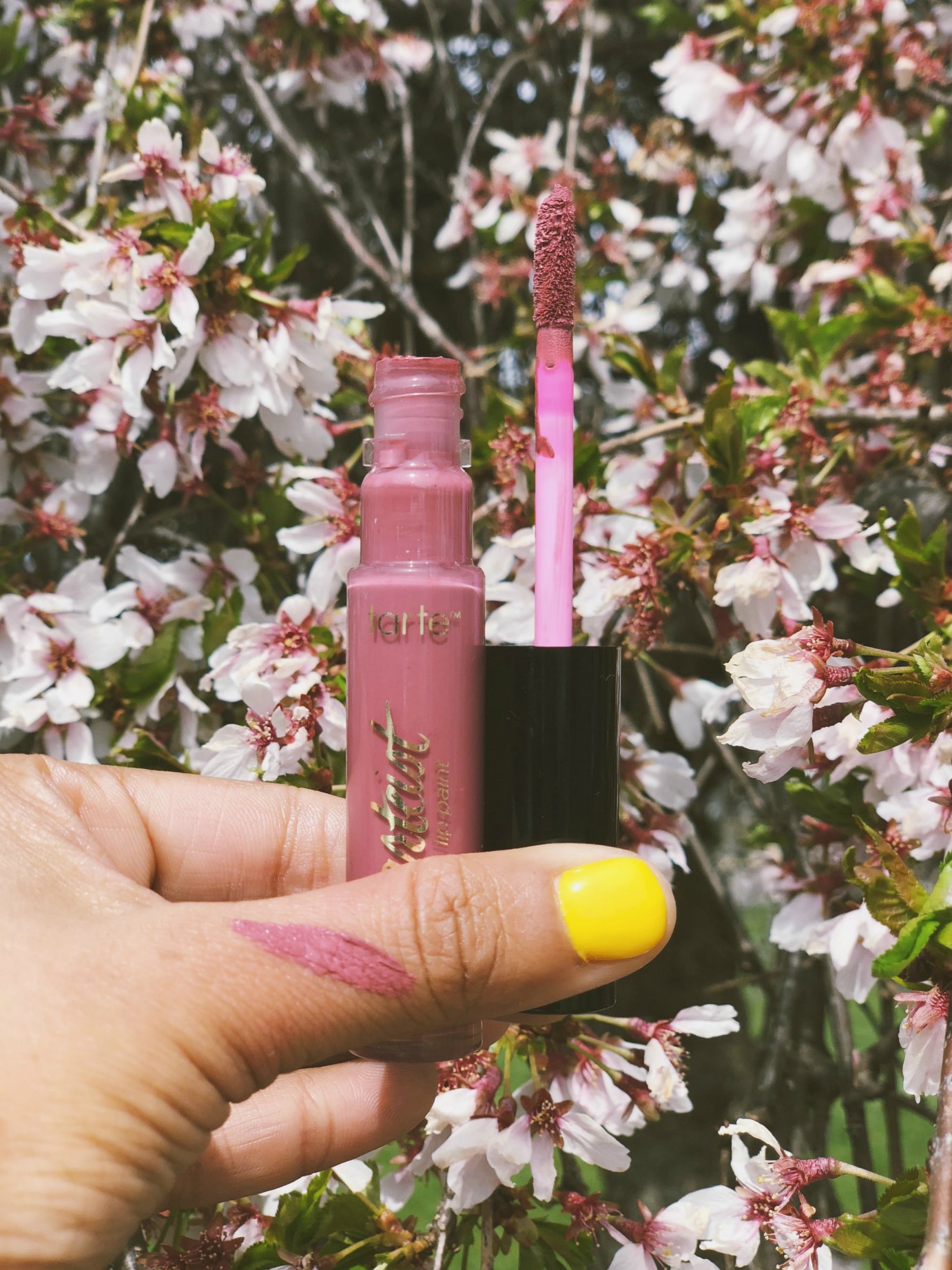 Lifestyle blog dreaming loud sharing Sephora Natural Beauty favorites- tarte Tarteist Creamy Matte Lip Paint in Fomo - Cruelty Free Beauty Products From Sephora featured by natural beauty blogger, Dreaming Loud