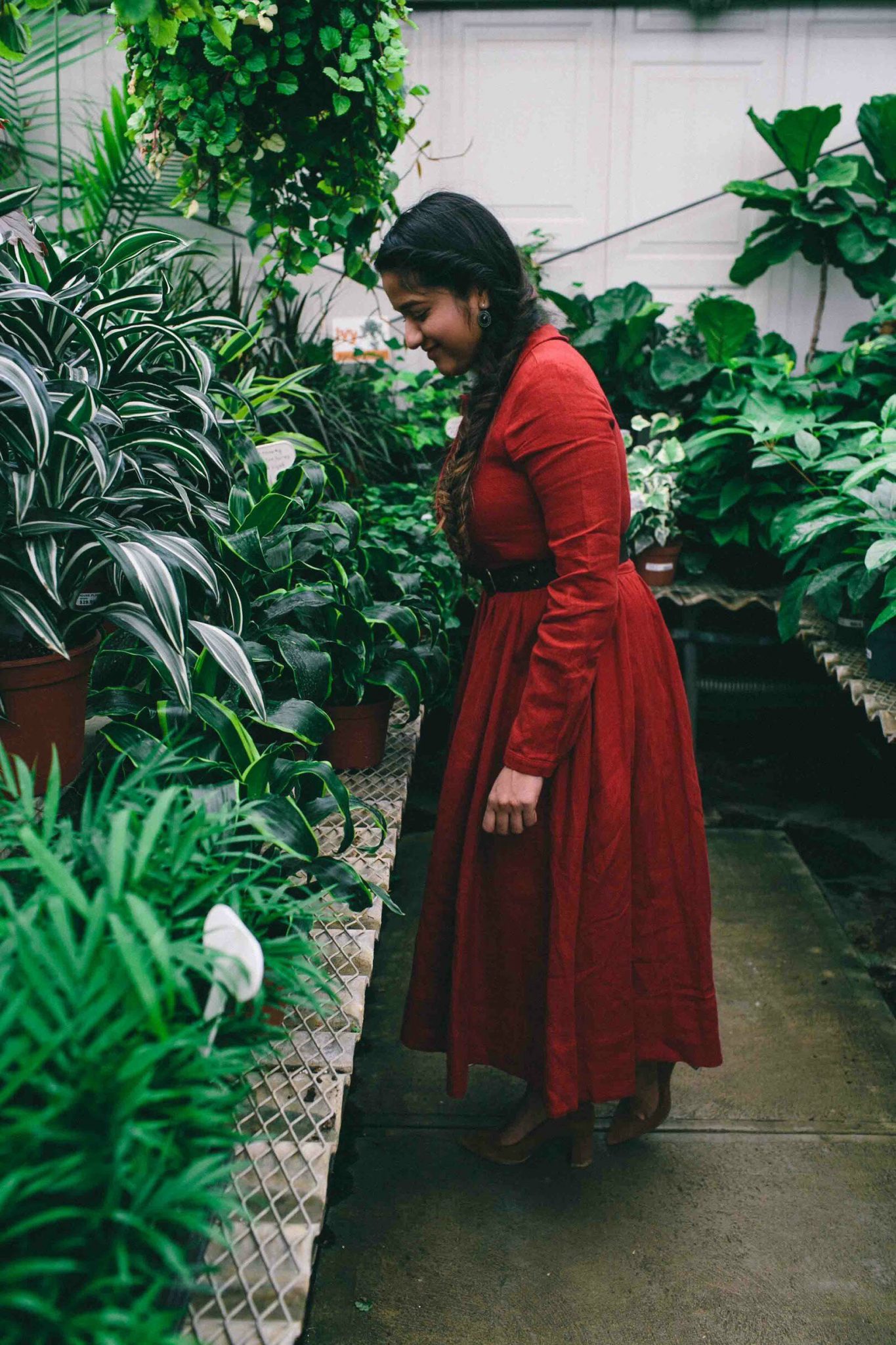 Modest Fashion and Lifestyle Blog dreaming loud wearing Son de flor classic dress long sleeve red poppy dress with Ralph Lauren Polo Leather belt - Son de Flor Classic Linen Dress styled by popular modest fashion blogger, Dreaming Loud.