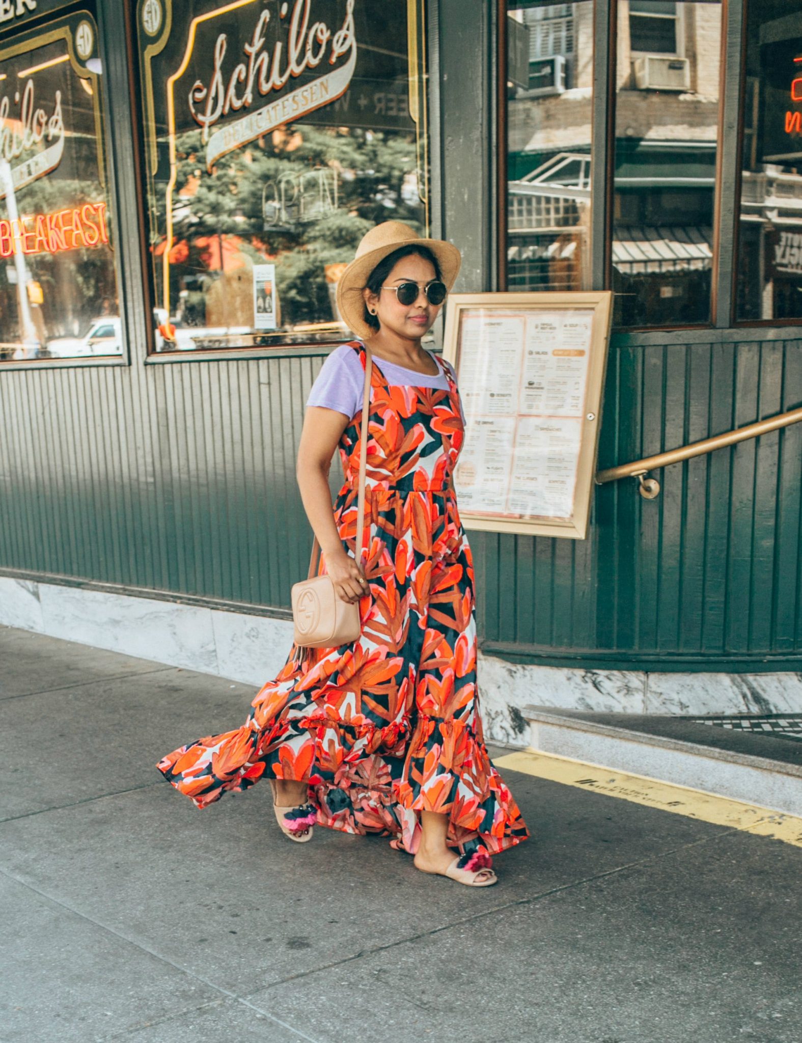 wearing who what wear Sleeveless Ruffle Hem Maxi Tank Dress - A Day in Austin and San Antonio -Attractions, Where to Eat and What to Wear featured by popular US travel blogger, Dreaming Loud