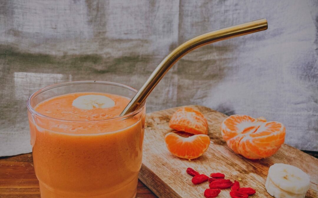 Immune Boosting Smoothie Recipe with Orange, Goji Berries and Mango