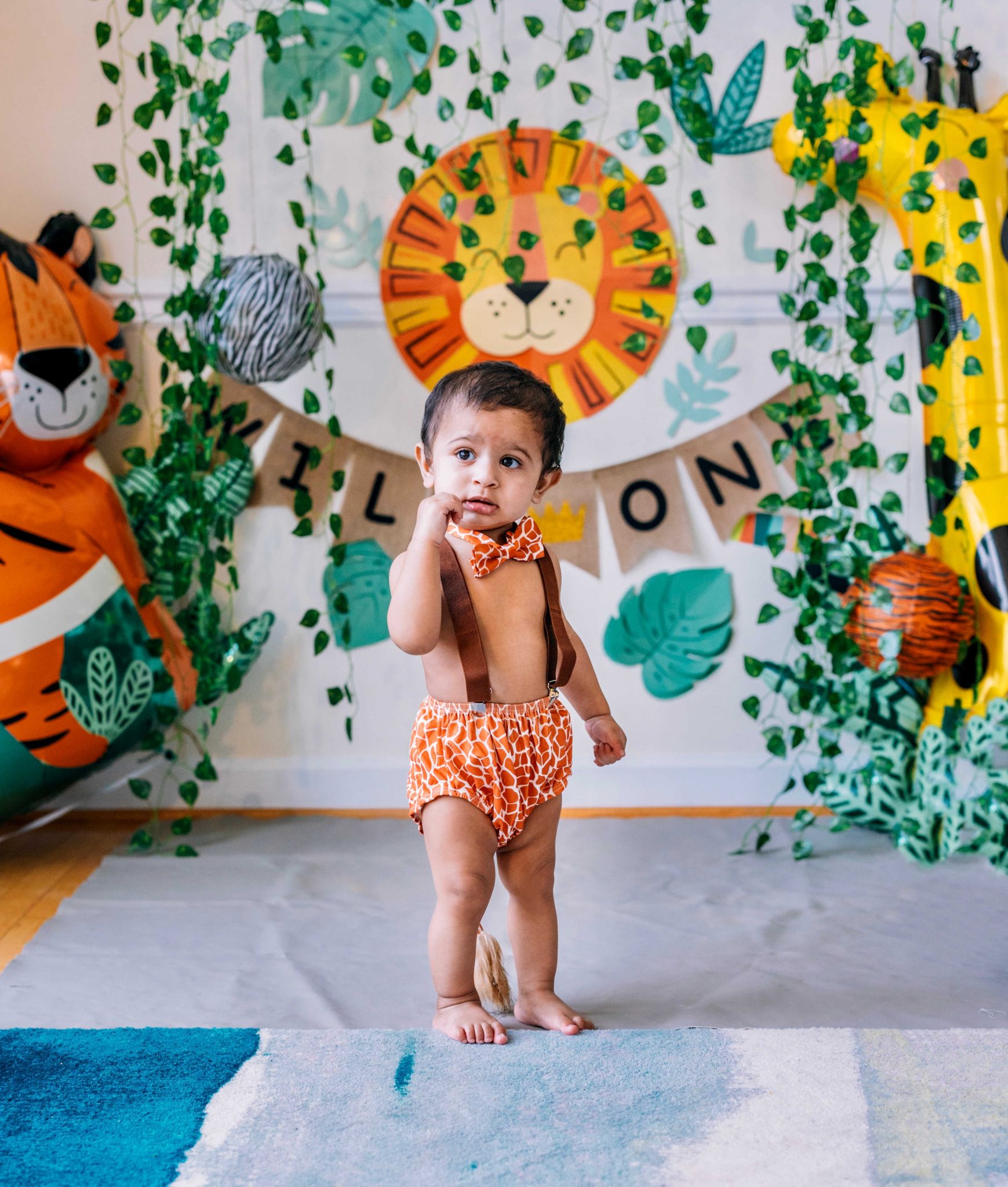 Jungle Theme Cake Smash featured by top US lifestyle blogger, Dreaming Loud