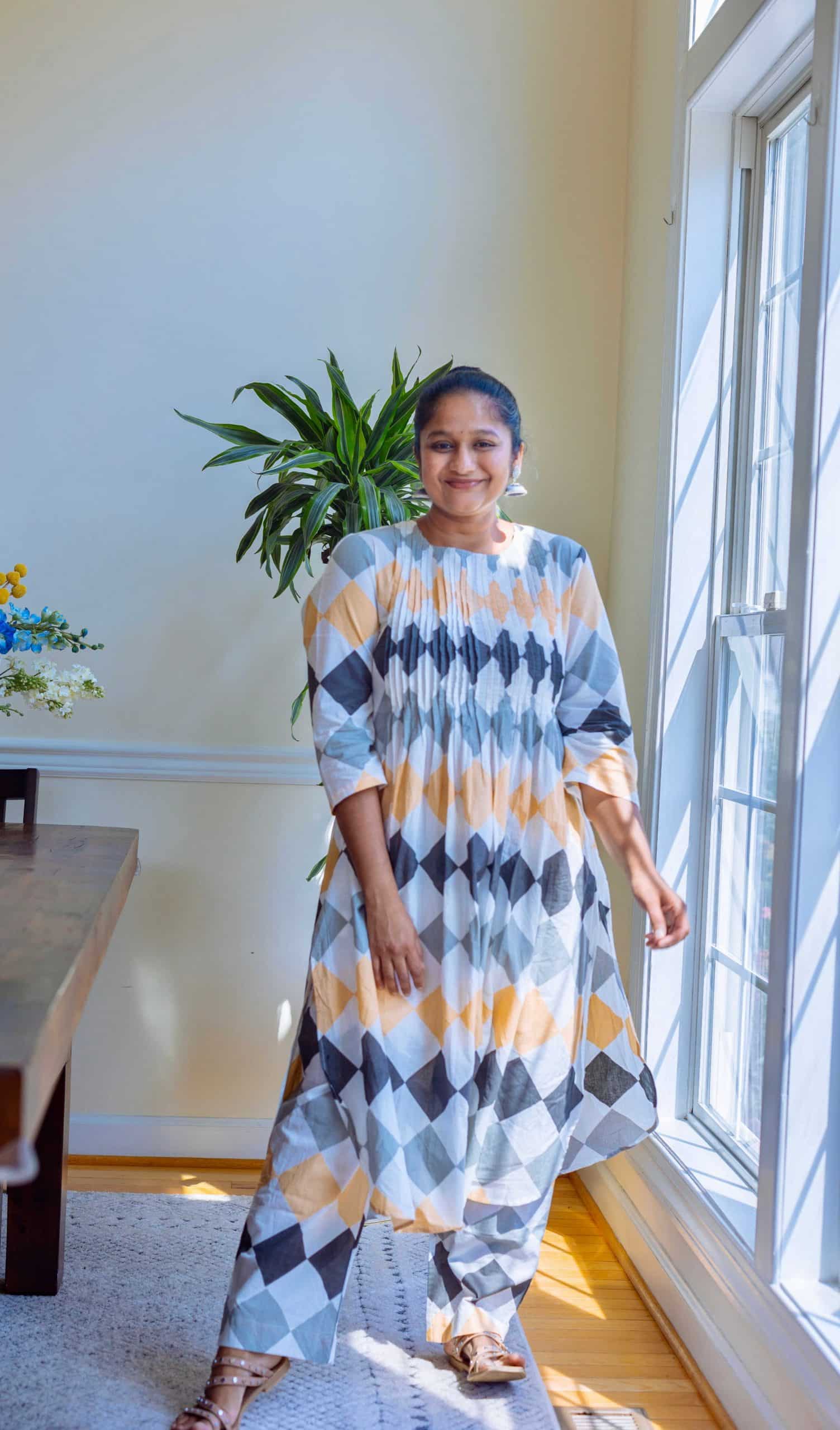 Geometric Kurta Set From The Loom