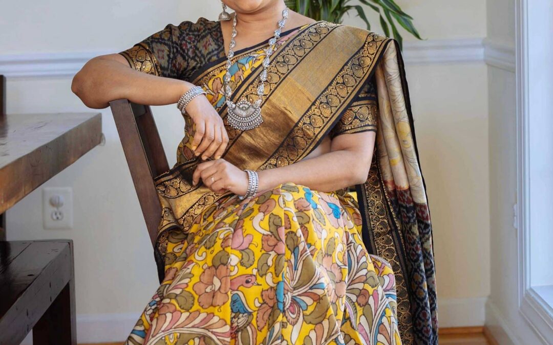 Sankranthi Outfit- Kalamkari Saree With Ikat Patola Pallu