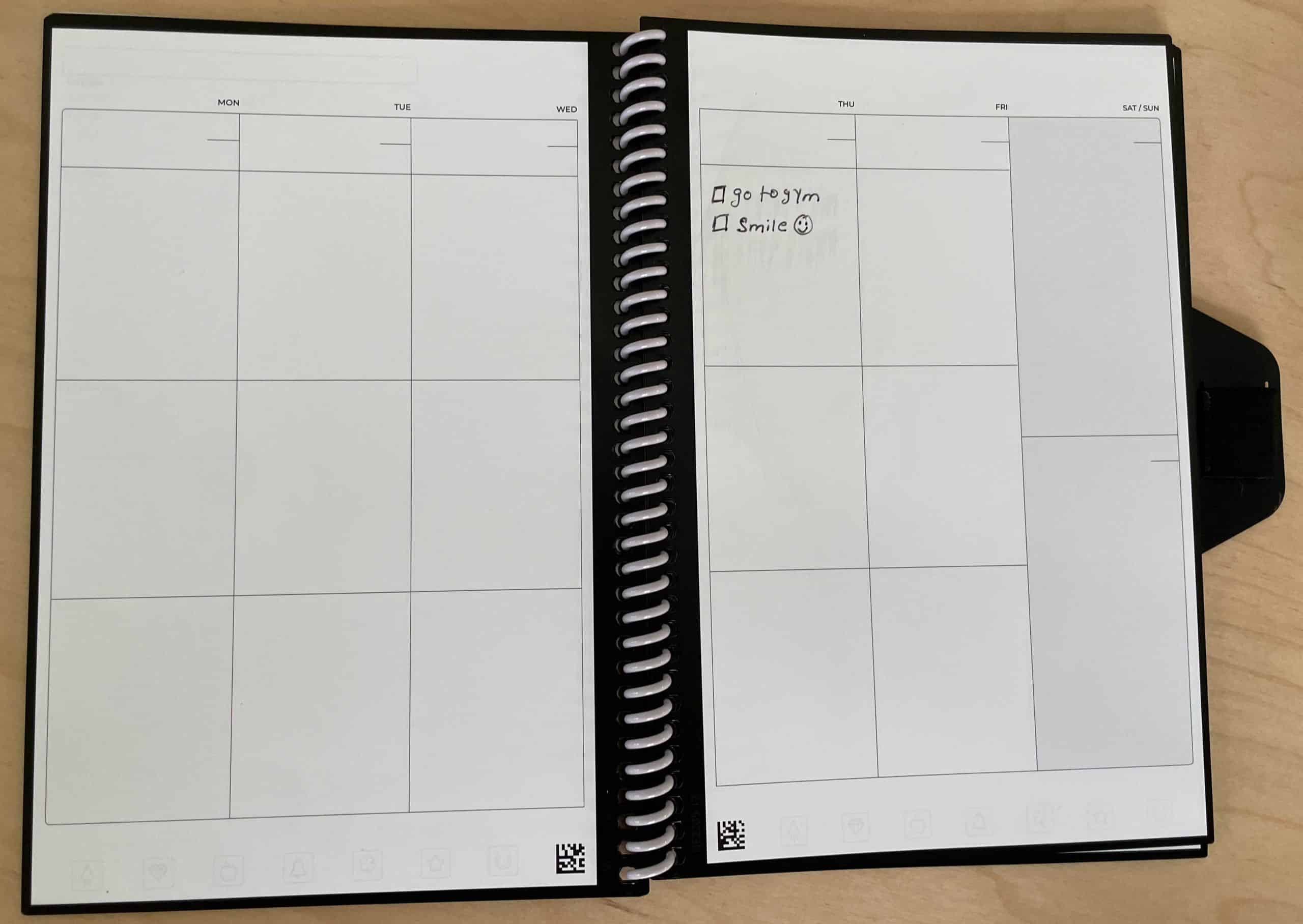 Eco-friendly Swaps- Rocketbook Reusable Everyday Planner Review-Goal setting page by top US sustainable lifestyle blogger dreaming loud