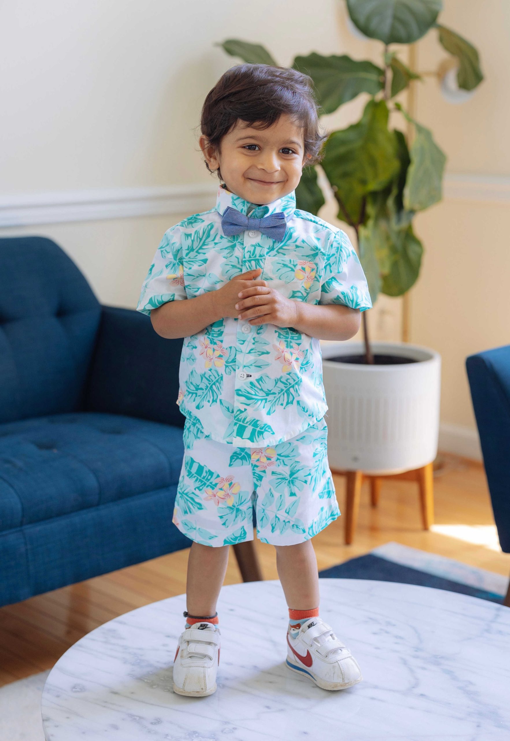 Cute Toddler Boy Summer Clothes and Accessories- WearingTommy Hilfiger toddler boys 3-piece Dress Up Cabana Set by top US Mom Blog Dreaming Loud