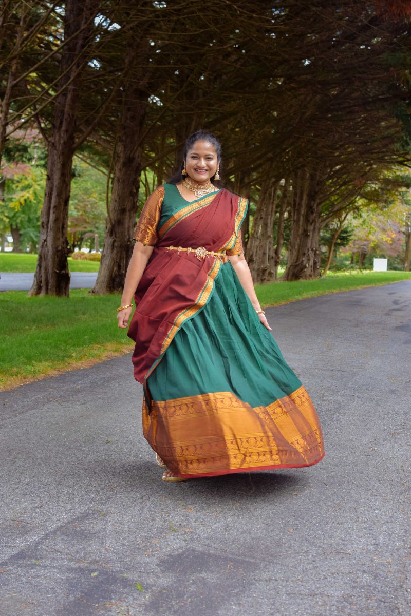 Navratri 2023 Day 6-Narayanpet Half Saree or Lehenga by top Indian US Blogger Dreaming Loud