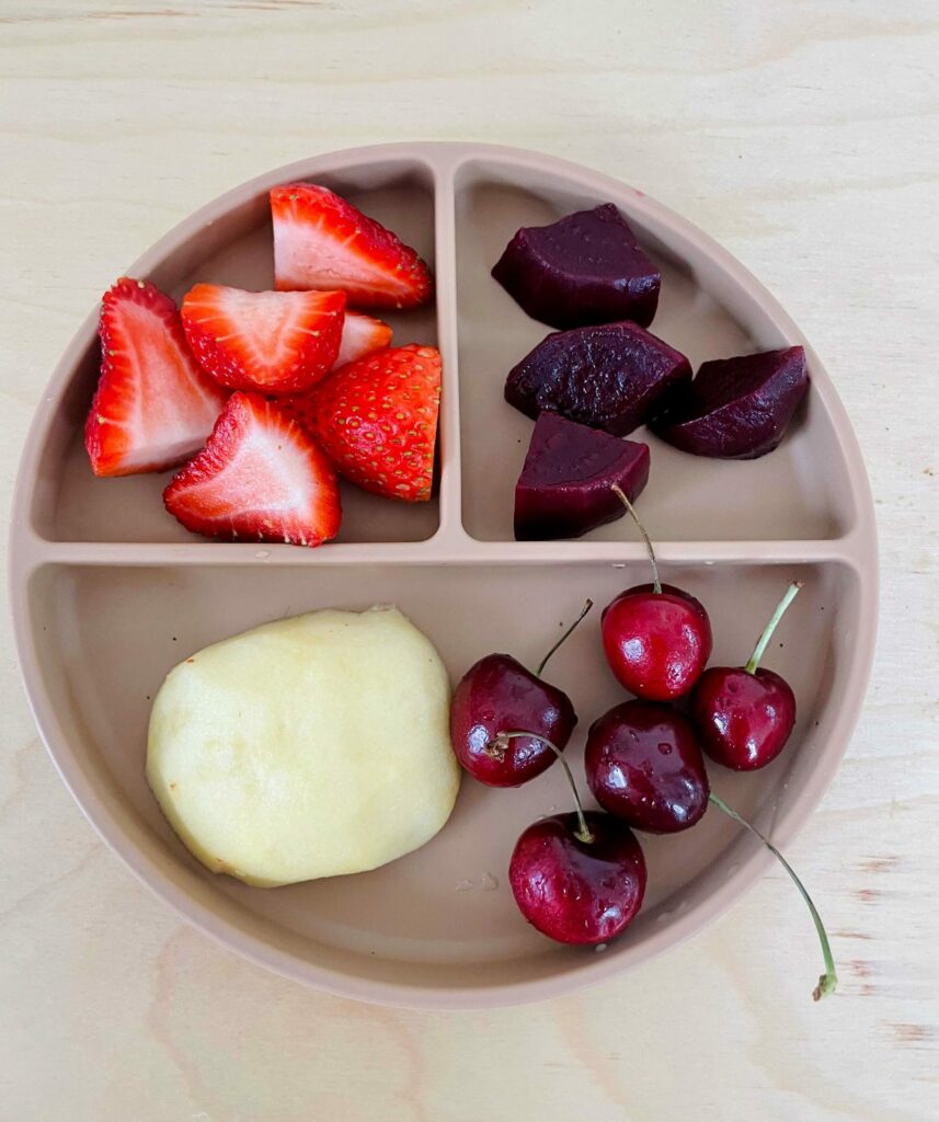 Quick and Healthy Toddler Snack Ideas and Recipes- Steamed beetroot by top US mom Blog Dreaming Loud