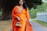 Indian Maternity wear- Orange Kurti set by Top US Indian Blogger Dreaming Loud