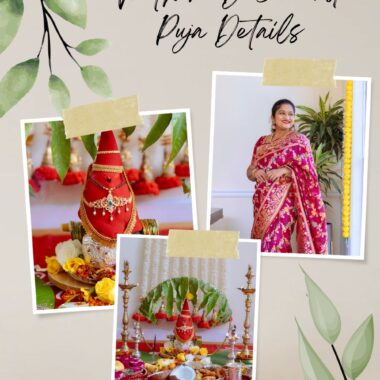 Varalakshmi Vratham In USA-Simple Decor, Puja Checklist and Process I follow by Top Indian Blogger Dreaming Loud