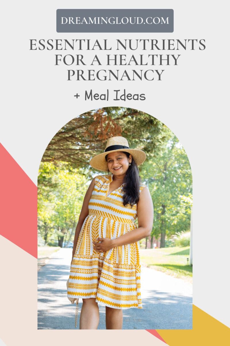 Essential Nutrients and Nutrition Tips for a Healthy Pregnancy By a Pre and Post-Natal Coach by Top US Motherhood Blog Dreaming Loud