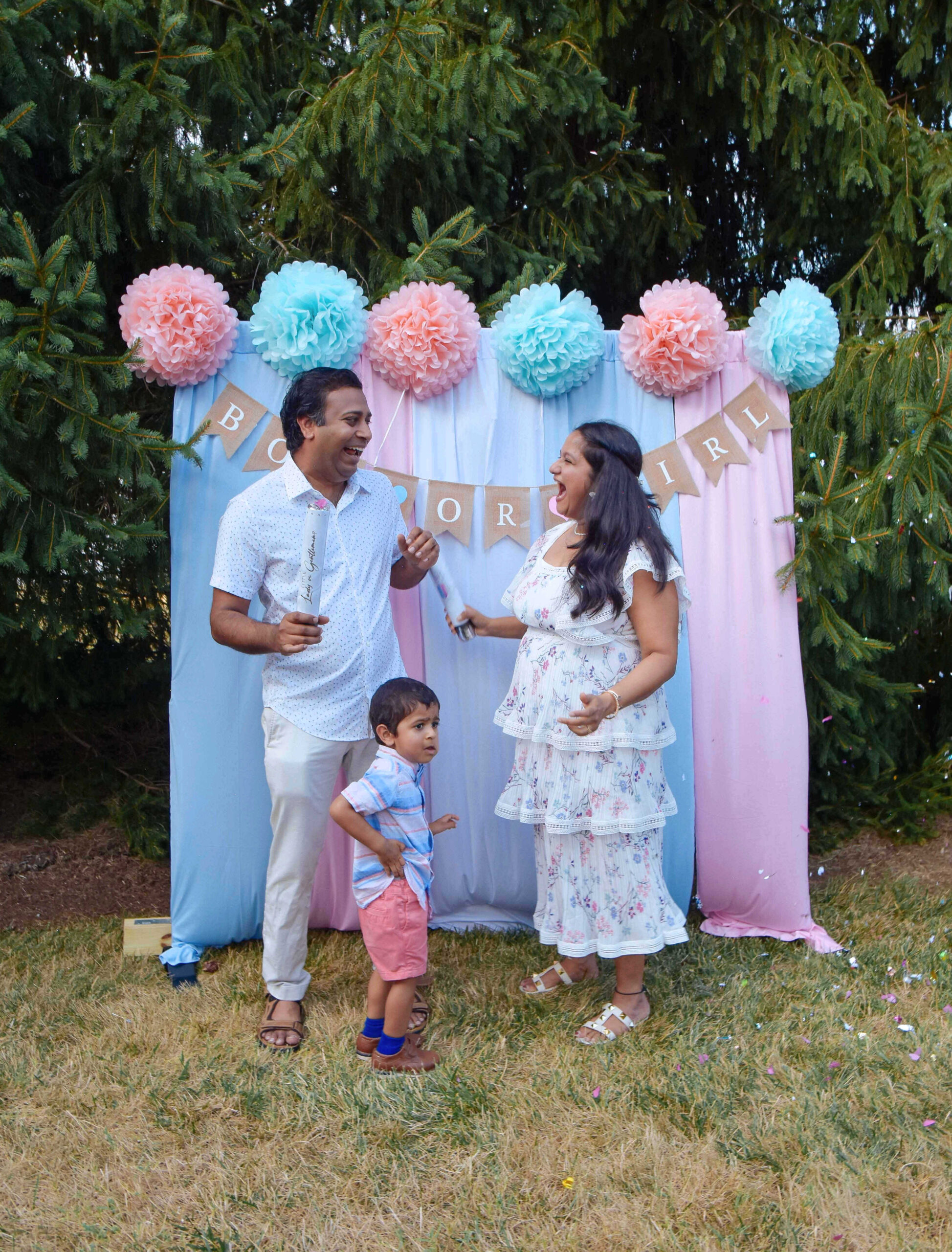 Our Sweet and Simple Gender Reveal Party-Gender Reveal Decoration- Gender Reveal Outfit ideas by Top US Mom Blogger Dreaming Loud