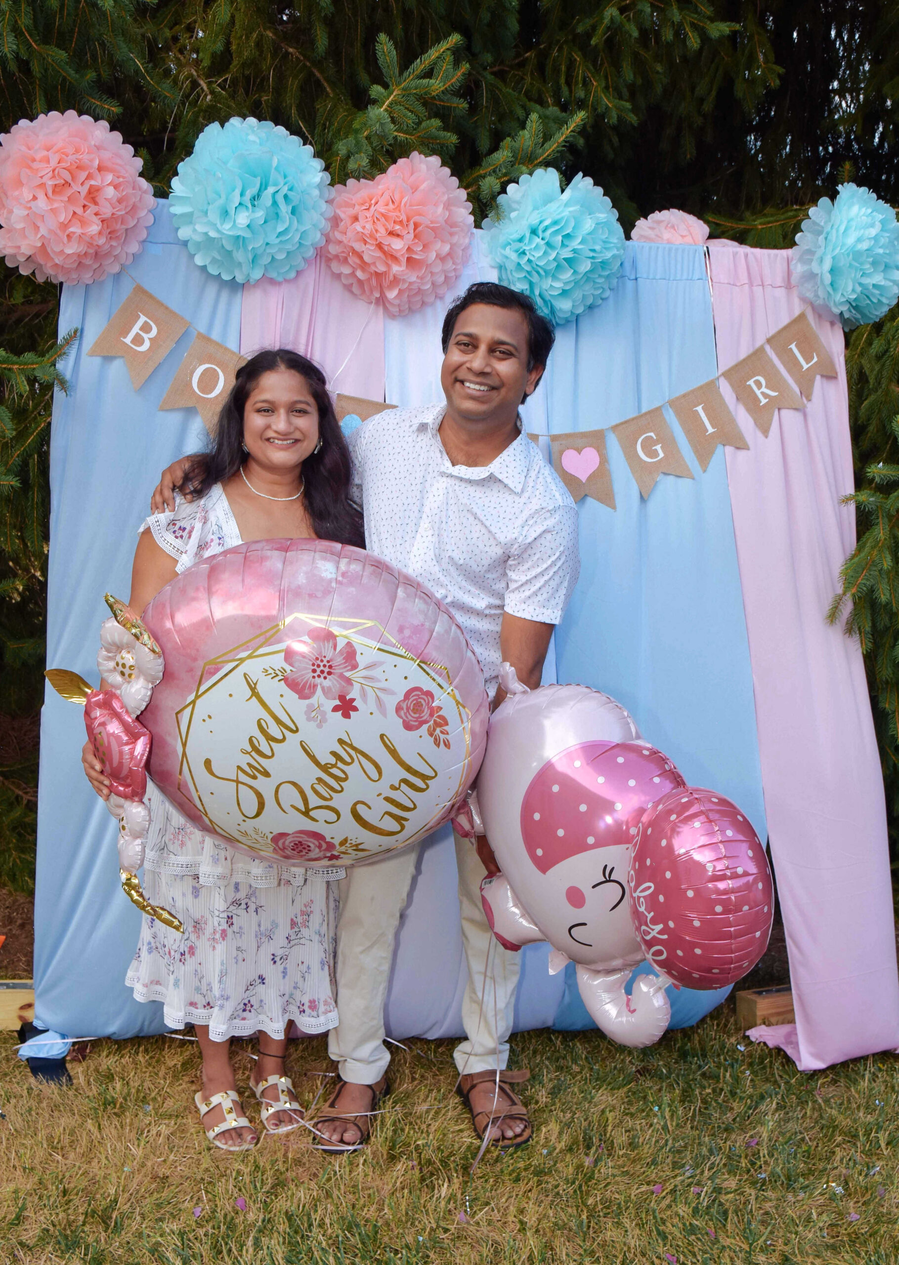 Our Sweet and Simple Gender Reveal Party- Simple Gender Reveal decor by Top US Mom Blogger Dreaming Loud